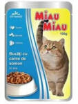 MIAU MIAU Nedves Macskaeledel 100g Lazac, Adult