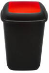 Plafor Cos plastic reciclare selectiva, capacitate 45l, PLAFOR Quatro - negru cu capac rosu - metal (PL-659-03) Cos de gunoi