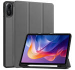 Gigapack Tok álló, bőr hatású (aktív FLIP, oldalra nyíló, TRIFOLD, asztali tartó, ceruza tartó) SÖTÉTSZÜRKE Xiaomi Redmi Pad 2 'Gigapack (GP-171815)