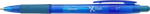 PENAC Pix PENAC X Ball, rubber grip, 0.7mm, clema plastic, corp transparent albastru - scriere albastra (P-BA3501-03F)