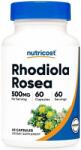 Nutricost Rhodiola Rosea, 500 mg, 60 capsule, Nutricost (93767 (176101) NC)