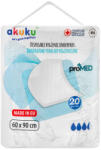 Akuku Akuku, ProMED, protector igienic pentru saltea, 60x90 cm, 20 buc Saltea de infasat