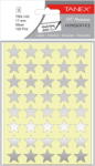 Tanex Stickere decorative, 40 buc/fila, 3 file/set, TANEX Kids - stelute - argintii (TX-OFC143)
