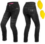 W-TEC Női motoros farmer W-TEC Biterilla Eva Lady, övhurok, mosógépben mosható, kivehető térd- és csípőprotektorok, aramid megerősítés fekete L, meghosszabbított hossz (30381-L-82-2)