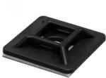 USE Home kábelkötegelő talp, UV védett, 4 oldalas, öntapadó ragasztó, fúrható, fekete (CTT 28BK) (CTT 28BK) - aqua