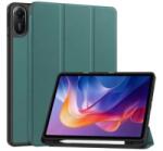 Gigapack Tok álló, bőr hatású (aktív FLIP, oldalra nyíló, TRIFOLD, asztali tartó, ceruza tartó) SÖTÉTZÖLD Xiaomi Redmi Pad 2 'Gigapack (GP-171816)