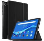 Gigapack Tok álló, bőr hatású (aktív FLIP, oldalra nyíló, TRIFOLD asztali tartó funkció) FEKETE [Lenovo Tab M10 FHD Plus (TB-X606X)]