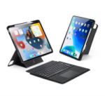 Dux Ducis tok álló, bőr hatású (FLIP, bluetooth billentyűzet, asztali tartó, QWERTY, angol nyelvű, ceruza tartó) FEKETE Apple IPAD Air 13 (GP-151169) - aqua