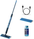 Philips OneUp 5000 XV5113/01 elektromos mop, 2Ah, 70 perc, 50m2, 281/178 ml, 2 üzemmód, 360° fej, LED jelző, USB töltés, Kék