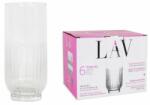 LAV 6 db-os pohár készlet, LAV, Üveg, 395 ml, Átlátszó