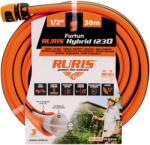 RURIS Hybrid1230 kerti tömlő, 30m hosszú, 1/2 átmérőjű, 35 bar maximális üzemi nyomás, 3 rétegű poliészter erősítéssel, Hibrid polimer anyagból szövetbetéttel (12300hyb25a)