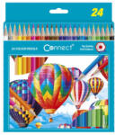 Connect Színes ceruza készlet hatszögletű 24 db szín