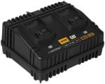 Caterpillar DXC152 Power+ kétportos akkumulátortöltő 18V 15A, CAT 18V Li-ion és Graphene akkuhoz (DXC152)