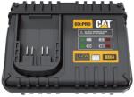 Caterpillar DXC4 Power+ gyorstöltő 18V 4.0A Li-ion akkumulátorokhoz, LED kijelzővel, falra szerelhető (DXC4)