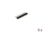 Delock Tűfejléc 10 tűs, 2, 54 mm-es osztással, 1 soros, egyenes, 5 db. (66692) (66692) (66692)