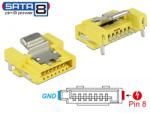 Delock Csatlakozó SATA 6 Gb/s anya 8 tűs táp (89887) (89887) (89887)