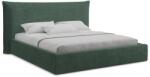 Makamii Zöld kárpitozott ágyneműtartós franciaágy ágyráccsal 160x200 cm Esala - Makamii
