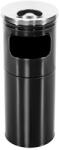 IgienaPHS Cos gunoi negru cu scrumiera inox 15 litri (CS-1102) - pcone Cos de gunoi