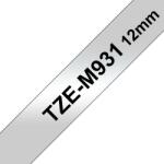 Brother TZE-M931, Banda Etichete Laminata, Negru Pe Argintiu, 12MM (TZEM931_OEM)