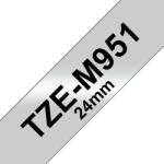 Brother TZE-M951, Banda Etichete Laminata Mata Metalica, Negru Pe Argintiu, 24MM (TZEM951_OEM)