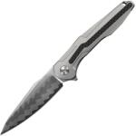 CH KNIVES WARTEX - Damascus with Elmax core, mirror finish with Ti+Cf handle