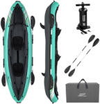 Bestway Felfújható kajak, BESTWAY Hydro-Force Ventura X2, türkiz, 330 x 86 cm (2 személyes), PVC, evezővel, pumpával, hordtáskával, javítótapasszal, kivehető ülésekkel, teherbírás: 200 kg (65052)
