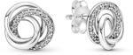 Pandora Örökké család körülölelt Ezüst gombfülbevaló - 291076C01 (291076C01)
