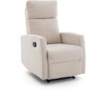  Fekvőfotel, relax fotelágy dönthető háttámlával, lábtartóval bézs zsenília szövet (JN-R8120A51-BEIGE)