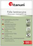 Titanum Lamináló fólia A5 méret, 100 darab, 80 micron vastagság Titanum (128867)