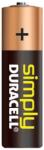 Duracell SIMPLY KARTELLA LR6/20 MN1500 Alkaline 1, 5V tartós AA ceruza elem (Duracell-Simply-KARTELLA-LR6-20)