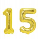  Szám alakú lufi szett 15 arany 100cm