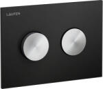 Laufen Ineo Groove nyomólap, matt fekete-szálcsiszolt acél gombok H9001171240001 (H9001171240001)