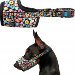 Waudog Kutya szájkosár Waudog Nylon, fánk mintás, XL méret, 35-43 cm (5387)