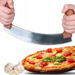 Przydasie. pl Szeletelő Pizza Kés Aprító Zöldségek Fűszernövények Csokoládé Bárd Bölcső Fogantyúk (#12834)