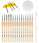  Ecsetek 15 db-os kifestő készlet paletta ecsettartó