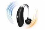 Fül mögötti digitális hangosító eszköz, zajcsökkentéssel, tölthető kivitel, fekete - MIN2010