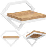 Klubfotel DORON fém fali virágtartó, fehér/craft