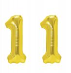  11 db-os szám alakú lufi szett arany 100cm