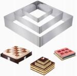 Topfann Runeay torta sütőforma, 3 db-os szett, átmérő 10/15/20 cm (ZESTAW BLACH KWADRATOWYCH)