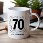 Partikellékek 70 . . . és kicsi a pöcsöm születésnapi bögre