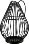  „Stockholm fekete fém váza - 21 cm