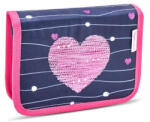 Belmil Tolltartó, klapnis, cipzáras, BELMIL "Simple Hearts", rózsaszín szív (BL3357462L) - onlinepapirbolt