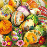  Húsvét Painted Eggs szalvéta 20 db-os 33x33 cm (PKK010215) - eking