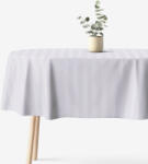 Goldea ovális ünnepi damaszt terítő - világosszürke csíkos 120 x 180 cm