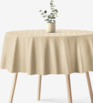 Goldea kör alakú damaszt terítő - arany csíkos Ø 220 cm