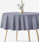 Goldea kör alakú damaszt terítő - sötétszürke csíkos Ø 130 cm