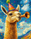 Alkotásutca Láma fiesta - Számfestő készlet kereten 40x50