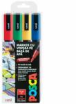 uni Marker varf 0.9-1.3 mm UNI Posca PC-3M, 4 buc/set