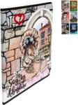 OPTIMUM Caiet A5, 52 file, coperta carton flexibil, OPTIMUM Lux Line Girls matematica