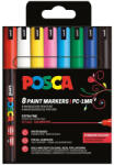 uni Marker varf 0.7 mm UNI Posca PC-1MR, 8 culori/set